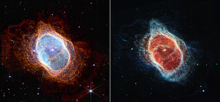 Southern Ring Nebula (NIRCam and MIRI Images Side by Side)